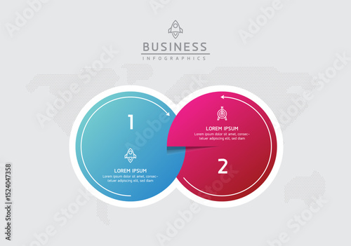Vector business Presentation Connecting Steps Infographic Template