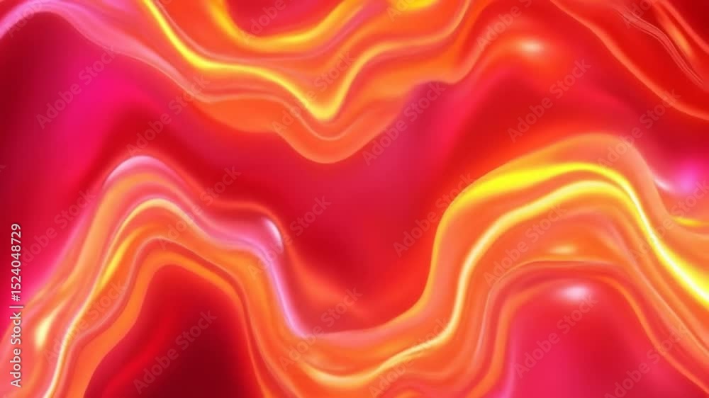 Dynamic liquid waves and ripples of vibrant gradient colors in slow motion