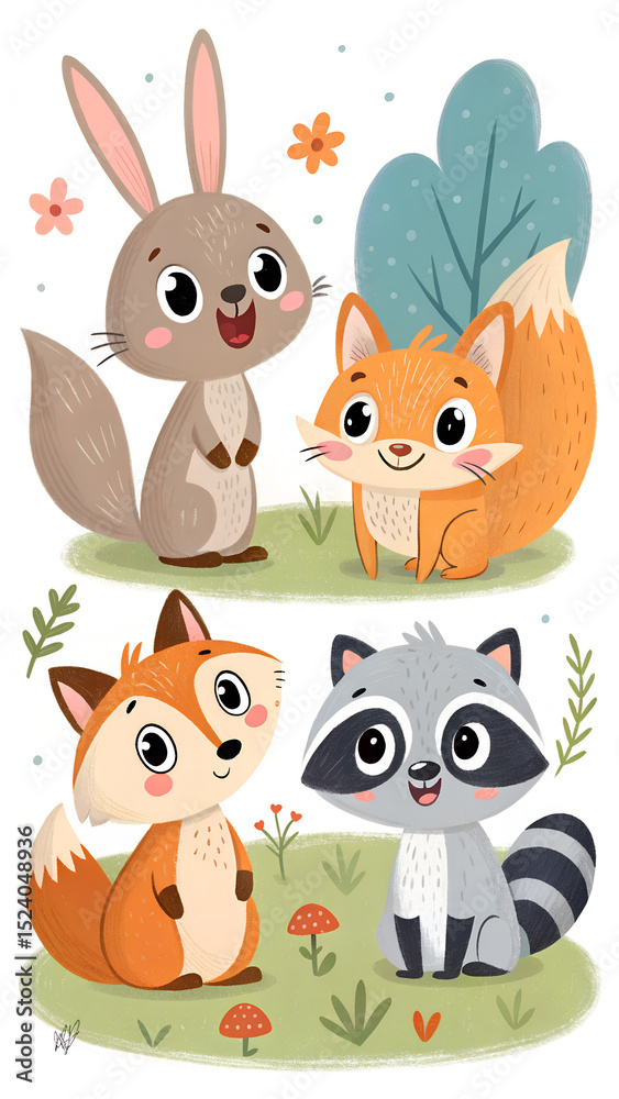 Naklejka premium Cartoon Animal Collection