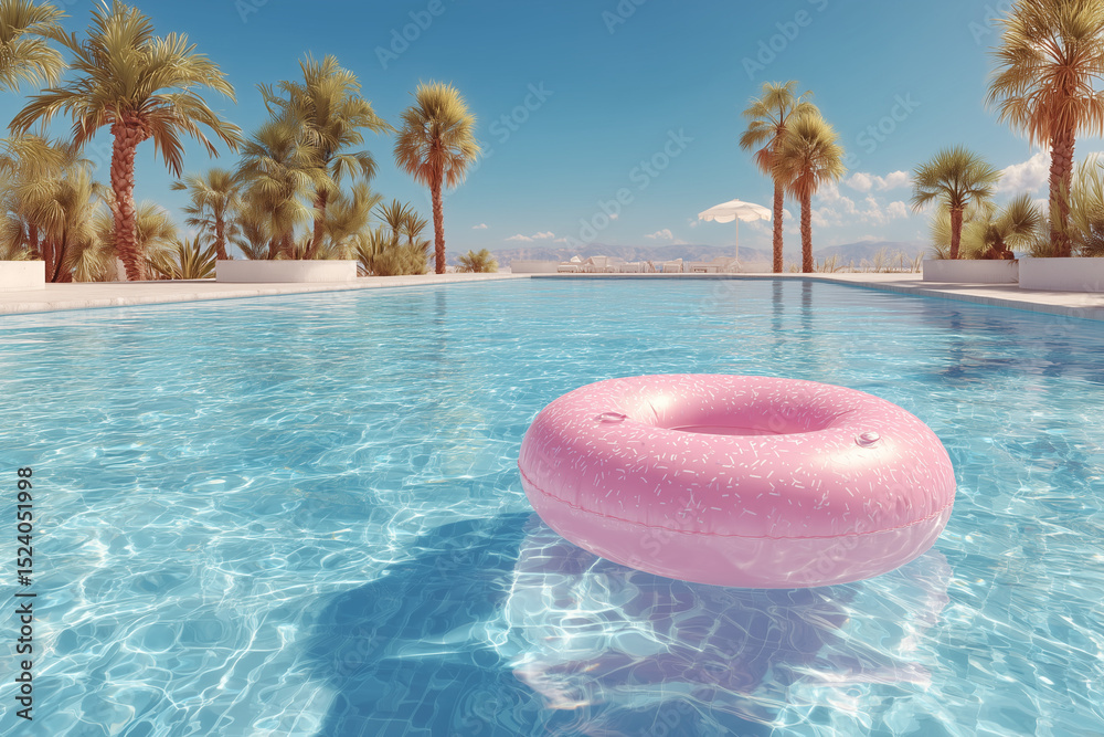 Obraz premium swimming pool in tropical resort