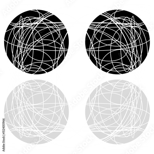 Four Spherical Compositions of Chaotic Lines