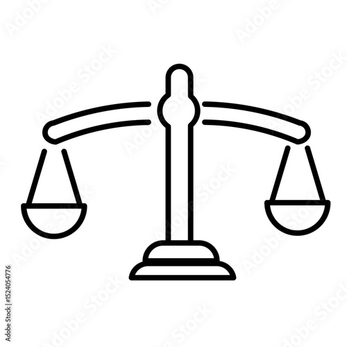 Simple Vector Illustration of Justice Scales
