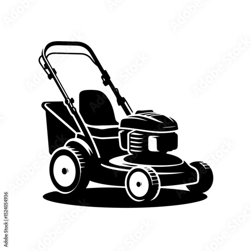 Lawn Mower Silhouette , Lawn Mower vector