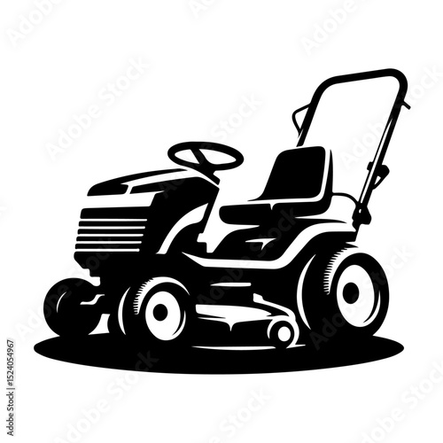 Lawn Mower Silhouette , Lawn Mower vector