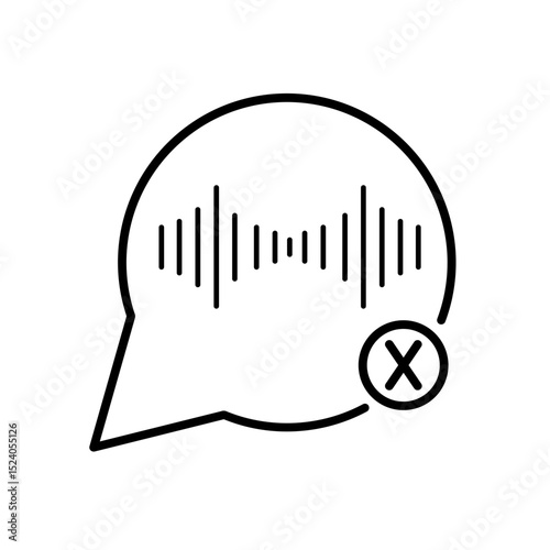 Editable speech recognition, voice scan vector icon.