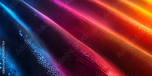 Abstract luminous waves of vibrant color sweep across the image, creating a mesmerizing visual experience, evoking feelings of movement and energy.