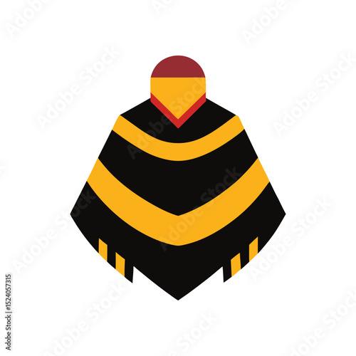 poncho vector art illustration
