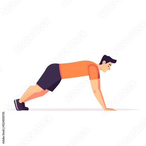 young man doing fitness exercise