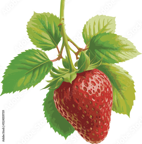 strawberry isolated on white