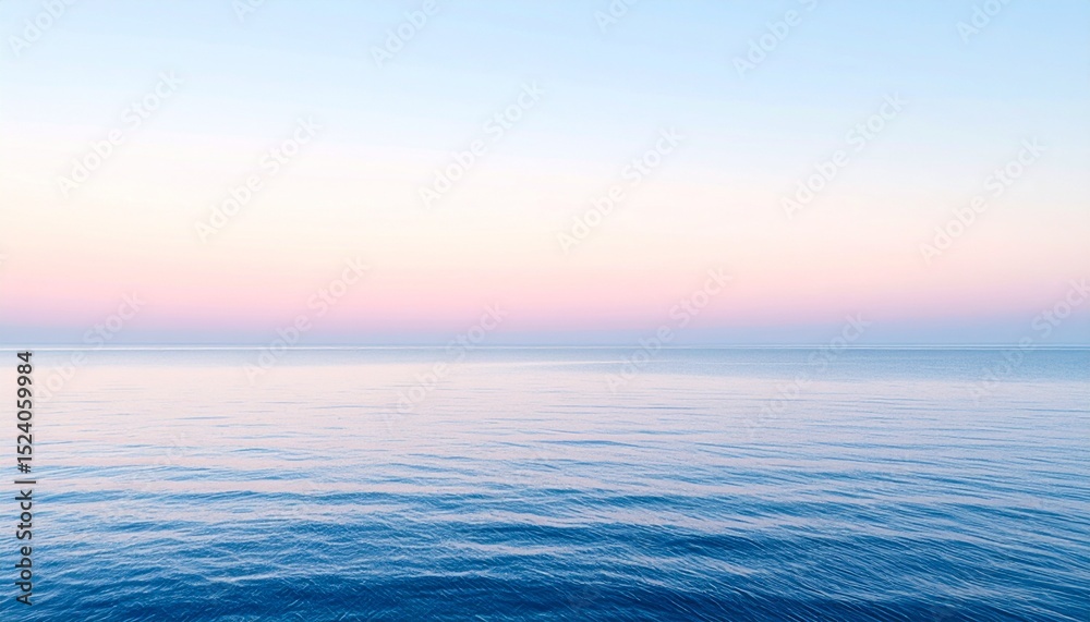 Naklejka premium Soft Horizon Over Gentle Ocean