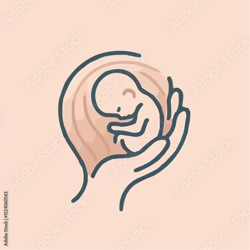 a comfortable baby in its mother's womb 95