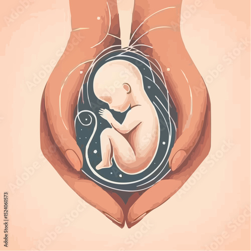 a comfortable baby in its mother's womb 93