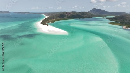 Aerial Drone Footage of Whitehaven Beach, Queensland, Australia