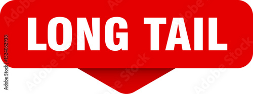 long tail sticker. long tail sign on transparent background