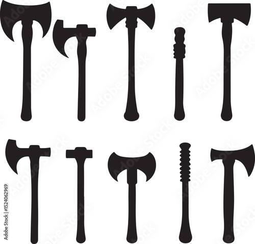 Axe silhouette vector illustration