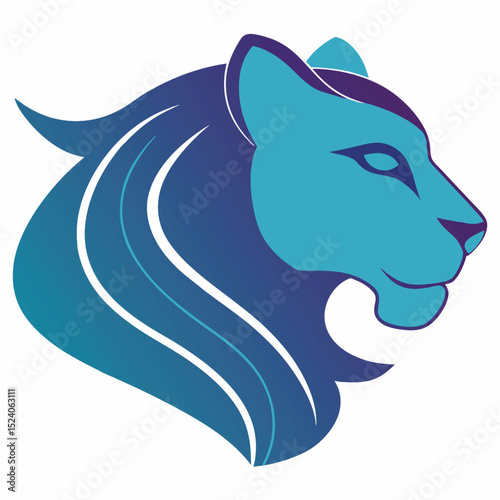 Lion head silhouette 