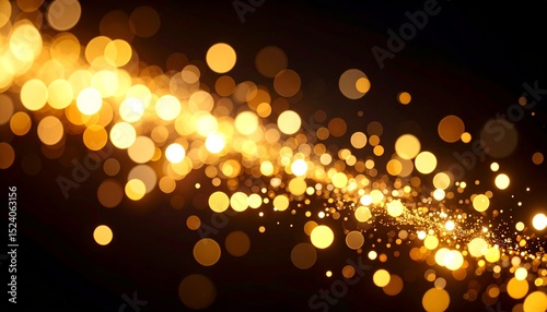 Sparkling Light Particles on Black