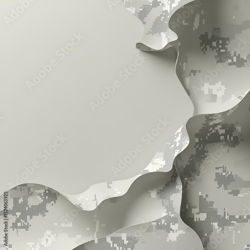Modern white remote control standing upright on a neutral background photo