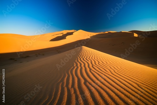 The Golden Sands of the Sahara Desert at Sunset