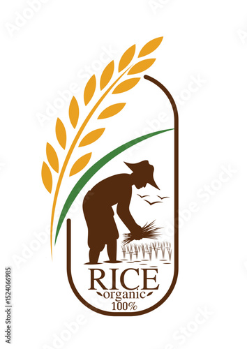 Beautiful rice logo that can be used as a brand