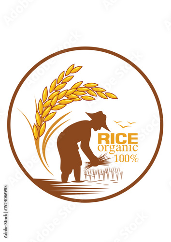 Beautiful rice logo that can be used as a brand