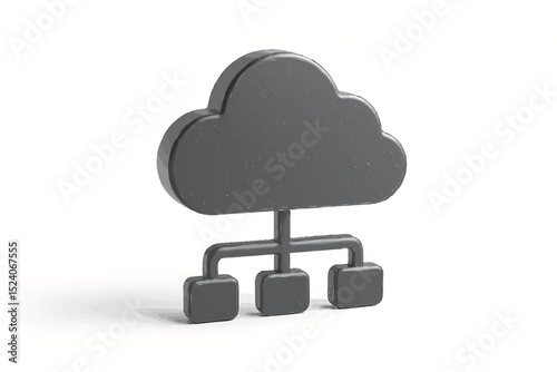 Cloud computing technology with a laptop icon for internet data server network communication