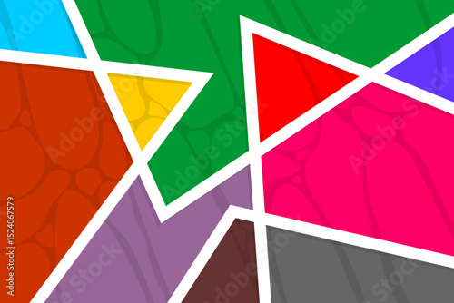 Modern colorful abstract geometric background with simple shapes and subtle wavy patterns. Perfect for web banners, posters, branding, wallpapers, and creative digital design.