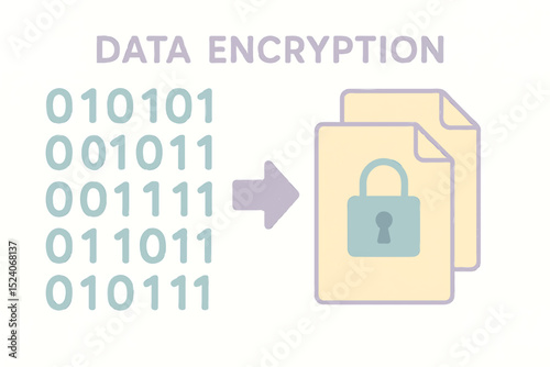 Secure data protection lock icon for web and computer safety design