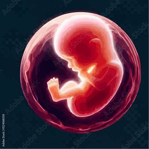 a comfortable baby in its mother's womb 16