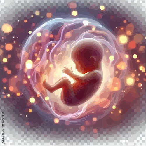 a comfortable baby in its mother's womb 12