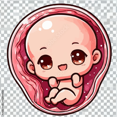 
digital art showing a fetus in the womb 86