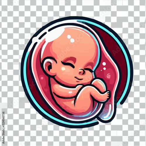 
digital art showing a fetus in the womb 82