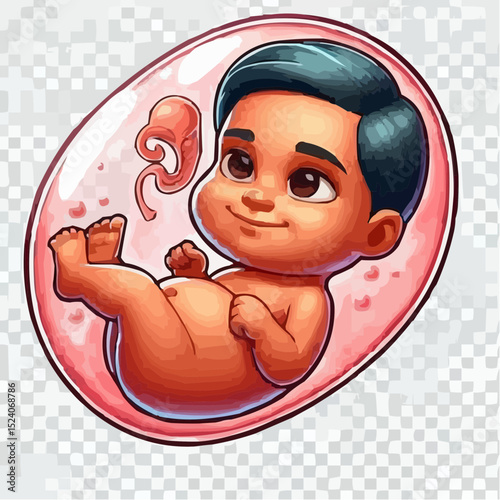 
digital art showing a fetus in the womb 79