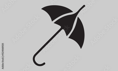 black silhouette of a black umbrella