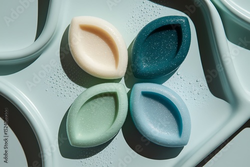 A Collection of Exquisite, Handcrafted Leaf-Shaped Soaps in Soothing Hues