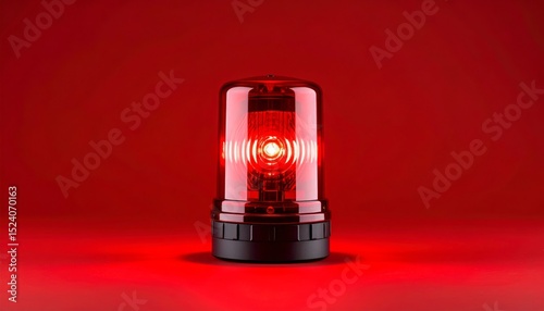 Red alert light over red background