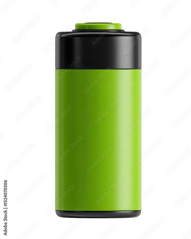 Green battery, black top and bottom Green battery, black top and bottom