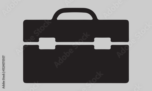 black briefcase isolated on white