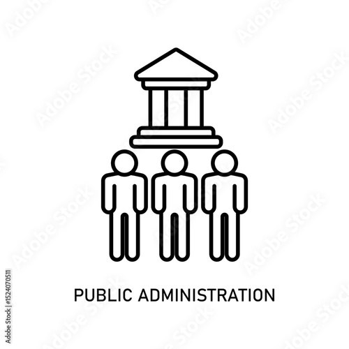 Icon a public administration, isolated against a clean background.