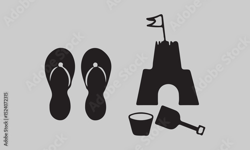 vector illustration of a set of silhouettes of people