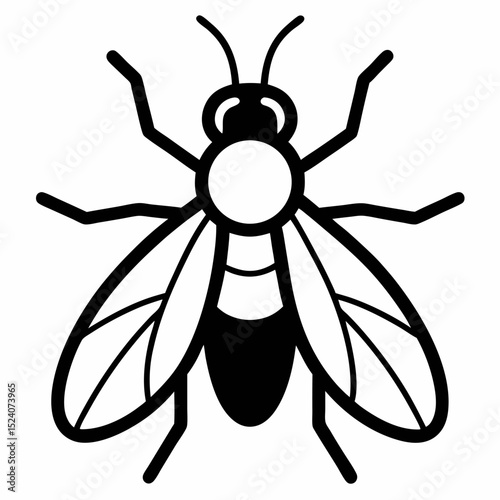 Blackfly outline icon on white background