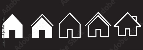 House symbol. House set icon. Home flat icon set vector illustration