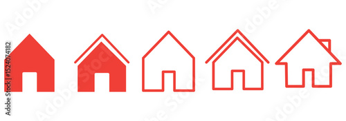 House symbol. House set icon. Home flat icon set vector illustration