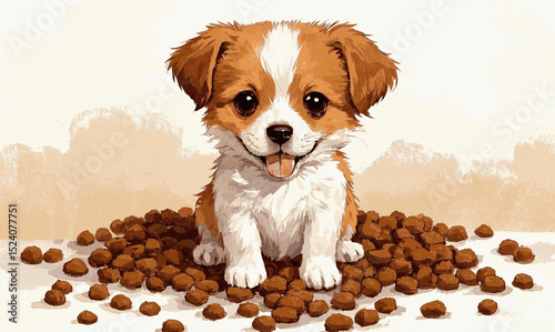 Dog Dish Splash dog food isolated watercolor vector illustration svg