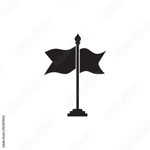 Minimalist Black Flag Icon Depicting Simplicity and Graphic Design

