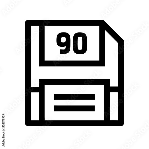 Retro 90s floppy icon bright flat vector for vintage digital vibe