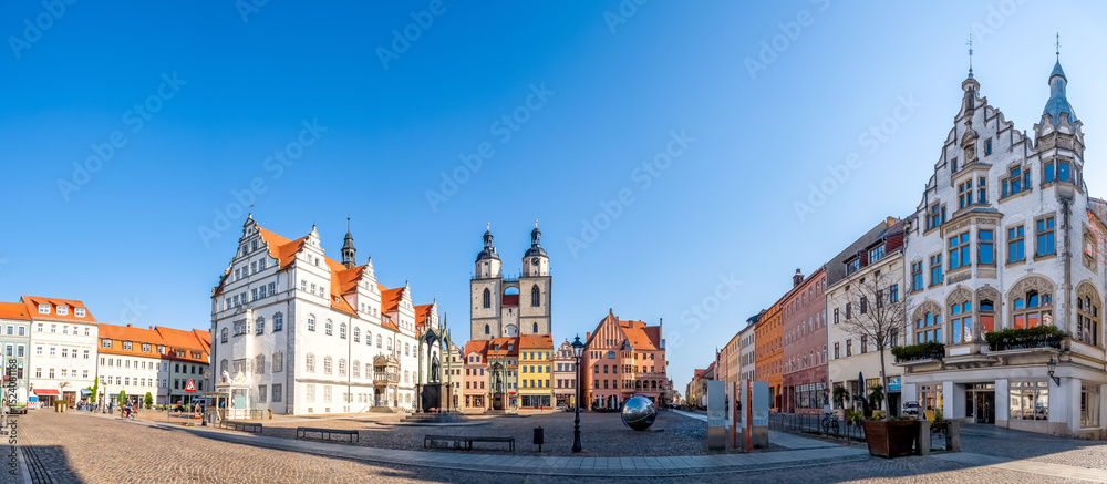 Obraz premium Marktplatz, Lutherstadt Wittenberg, Deutschland 