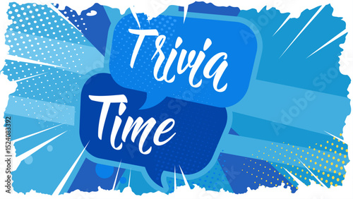 Trivia time — colorful banner, poster — vector illustration