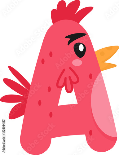 Whimsical Chicken and Rooster Alphabet & Numbers