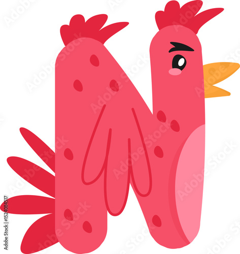 Whimsical Chicken and Rooster Alphabet & Numbers